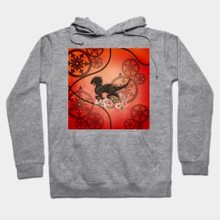 Steampunk creature, gears and flowers Hoodie